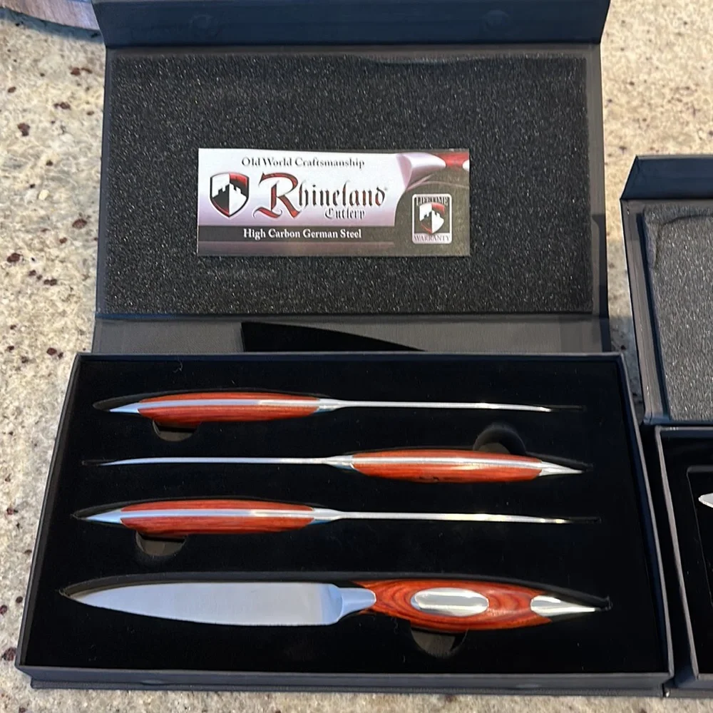 Rhineland Cutlery sets. 2pc carving set & 4pc steak knife